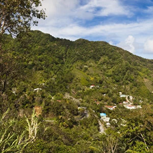 Dominica, Roseau, Grand Bay Area, Petite Savanne town view