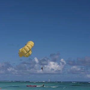 Dominican Republic, Punta Cana, Higuey, Bavaro, Bavaro Beach, parasailing