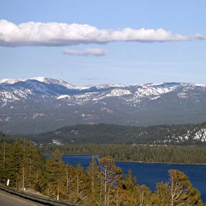 Donner Lake in the Sierra Nevada mountains, California, USA