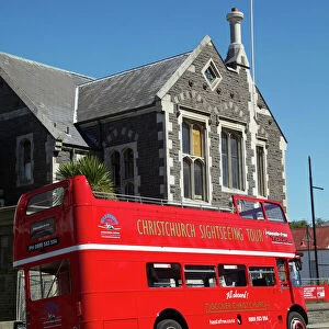 Double decker bus tour and Arts Centre, Christchurch, Canterbury, South Island, New