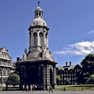 Europe, Ireland, Dublin. The Campanile, which dates from the mid 19th centry, stands