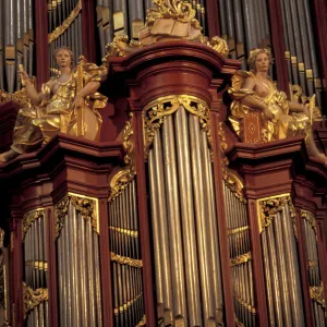 Europe, Netherlands, Haarlem Organ in cathedral