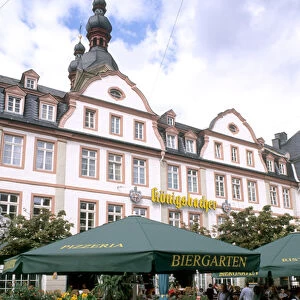 Germany Koblenz Old Town by Rhine River Center cafes in Altstadt