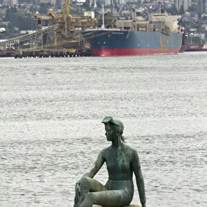 Girl in a Wetsuit statue, Stanley Park, Vancouver, British Columbia, Canada