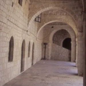 Interior hallway with arches of Lovrjenac Fort (Fort of St. Lawrence) located just