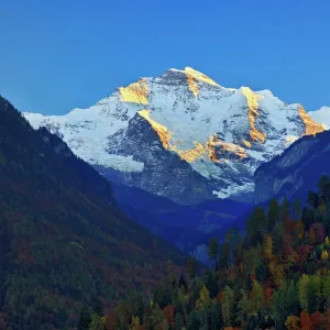 Jungfrau at sunset from Interlaken, Switzerland