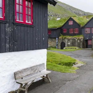 The Kings Farm in Kirkjubour (Kirkjboargardur, Roykstovan), the oldest still inhabited