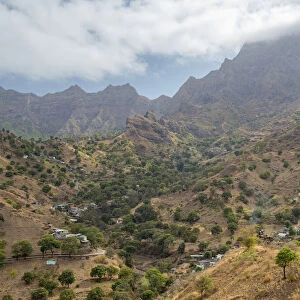 Landscape west of Assomada (Somada). Santiago Island, Cape Verde