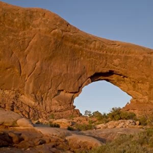 Late light into twilight, Window Arch, Arches National Park, Utah