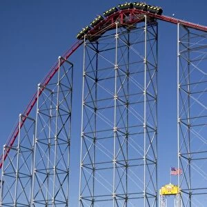 The Mamba roller coaster at Worlds of Fun in Kansas City, Missouri