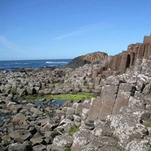 Northern Ireland, Giants Causeway, near Bushmills, geologic hexagonal basalt columns