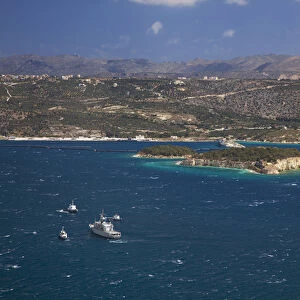 Souda Bay from Aptera, Crete, Greece
