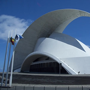 Spain, Canary Islands, Tenerife. Auditorium and concert hall (aka Auditorio De Tenerife)