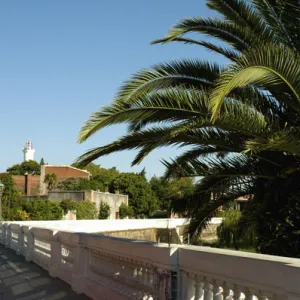 Uruguay. Colonia del Sacramento. Barrio Historico. Walkway along the waterfront