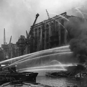 Fire at Colonial Wharf, Wapping, East London