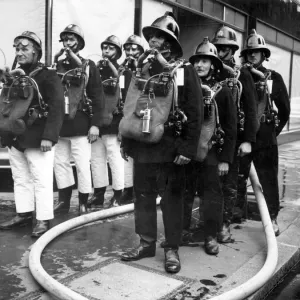 Firefighters at Middlesex Street, Aldgate, E1