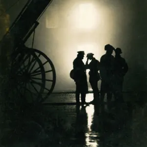 Firefighters standing by during the Blitz, London in WWII LFB150