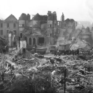 Scene in Shardeloes Road, New Cross, WW2