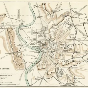 Ancient Rome City Plan Print Ancient Rome City Plan Print
