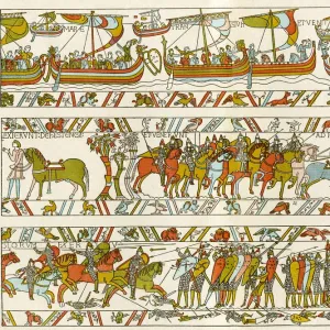 Bayeaux Tapestry portraying the Norman Conquest