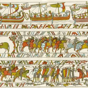 Norman Invasion Print - Bayeux Tapestry Scene
