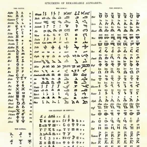 Chart of some early alphabets