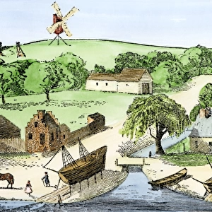 Manhattan Island farm and shipyard, 1600s