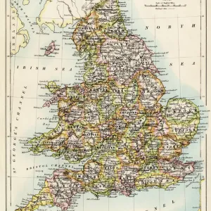 Map of England, 1800s