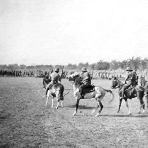 RSR 2 / 6th Battalion, Polo on mules with hockey sticks, Burhan Camp
