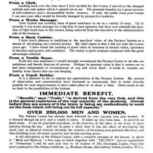 AD: PELMANISM, 1918. British advertisement for Pelmanism, a mind training program, 1918