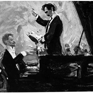 ALEXANDER SCRIABIN (1872-1915). Russian composer and pianist. With Russian orchestra conductor
