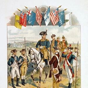 AMERICAN REVOLUTION. Flags, Uniforms, Currency and Arms of the Revolution