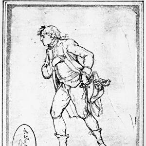 American revolutionary soldier. Sketch by Augustin Dupr