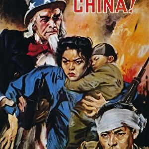 American World War II poster by James Montgomery Flagg, c1944, urging support for United China Relief