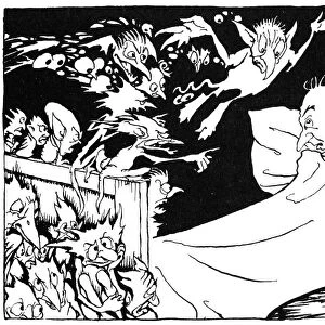 ANDERSEN: OLE LUK-JE. Drawing by Arthur Rackham for the fairy tale by Hans Christian Andersen