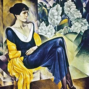 ANNA AKHMATOVA (1889-1967). Russian poet. Oil on canvas, 1914, by N.I. Altman
