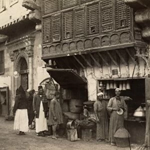 ARAB GROCERY, c1865. An Arab grocery in North Africa, possibly Egypt. Photograph by Adelphi
