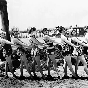BATHING BEAUTIES, 1916. Silent film, produced by Mack Sennett (1884-1960), American film producer and director
