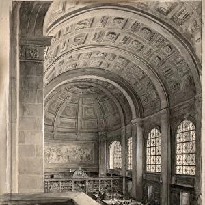 BOSTON PUBLIC LIBRARY. Bates Hall, the reading room of the Boston Public Library