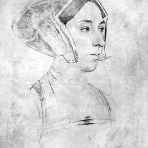 Anne Boleyn Print, c1535 Oil on Wood Panel