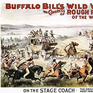 BUFFALO BILL: POSTER, 1893. On the Stage Coach : lithograph poster for Buffalo