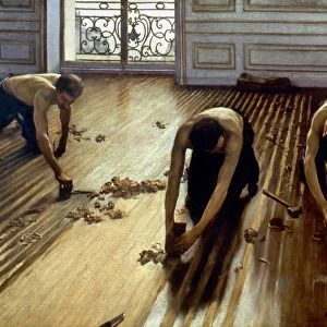 CAILLEBOTTE: PLANERS, 1875. The Floor Planers. Oil on canvas by Gustave Caillebotte