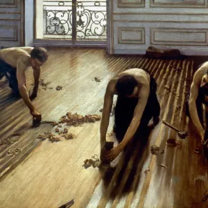 CAILLEBOTTE: PLANERS, 1875. The Floor Planers. Oil on canvas by Gustave Caillebotte