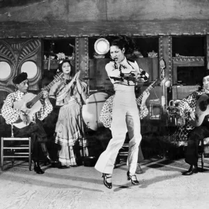 Carmen Amaya (1913-1963) dancing the flamenco. Photograph, 1942