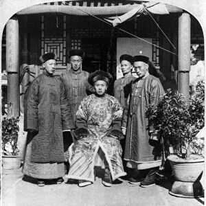 CHINA: MANCHU MEN, c1901. A posed group of Manchu men, the race that ruled China