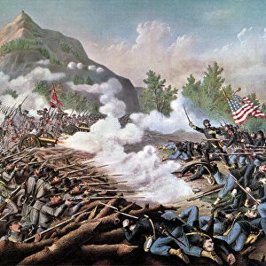 CIVIL WAR, 1864. Battle of Kennesaw Mountain, Georgia, June 27, 1864: lithograph, 1891, by Kurz & Allison