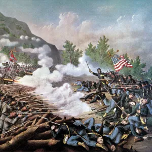 CIVIL WAR, 1864. Battle of Kennesaw Mountain, Georgia, June 27, 1864: lithograph, 1891, by Kurz & Allison