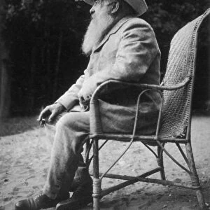 CLAUDE MONET (1840-1926). French painter. Photographed by Sacha Guitry, n. d
