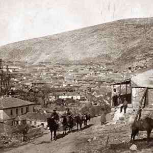 CRIMEAN WAR: BALAKLAVA. The city of Balaklava during the Crimean War, with military