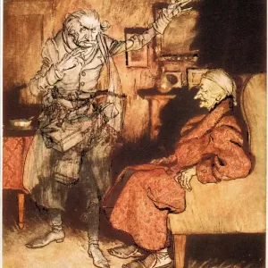 Arthur Rackham Print of Marleys Ghost appears to Scrooge Arthur Rackham Print of Marleys Ghost appears to Scrooge